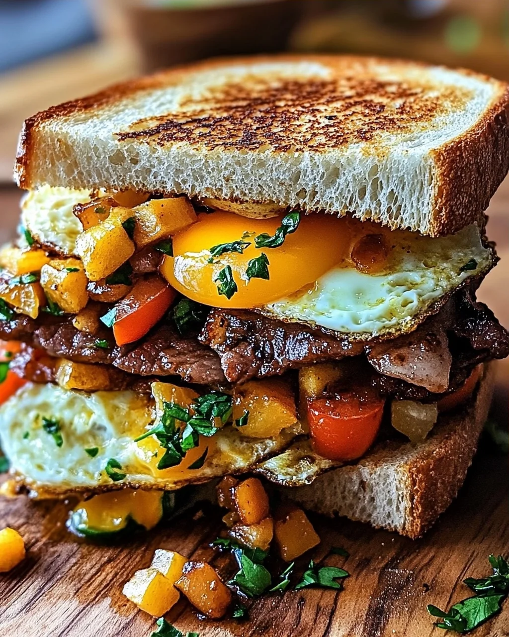 Bauernfrühstücks-Sandwich
