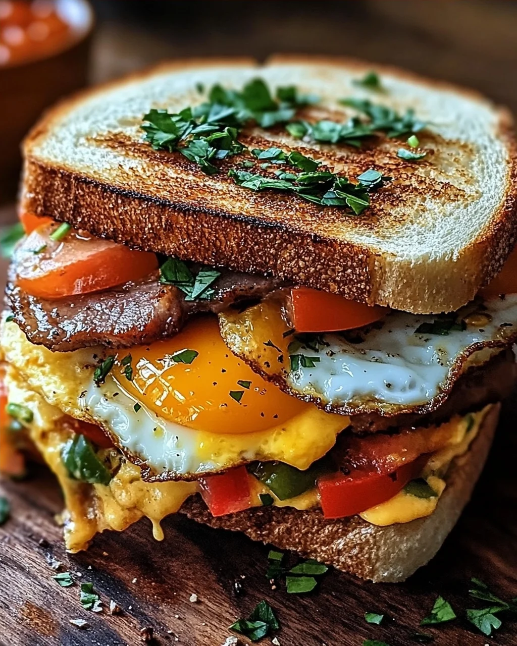 Bauernfrühstücks-Sandwich