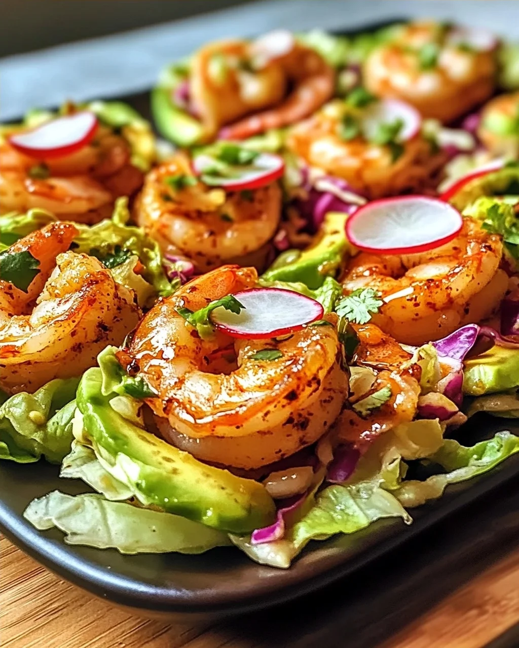 Blechpfanne Chili-Limonen Garnelen für Wraps