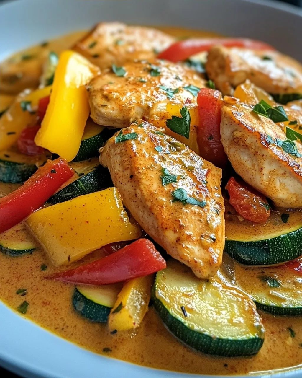 Creamy Paprika Zucchini Chicken Delight