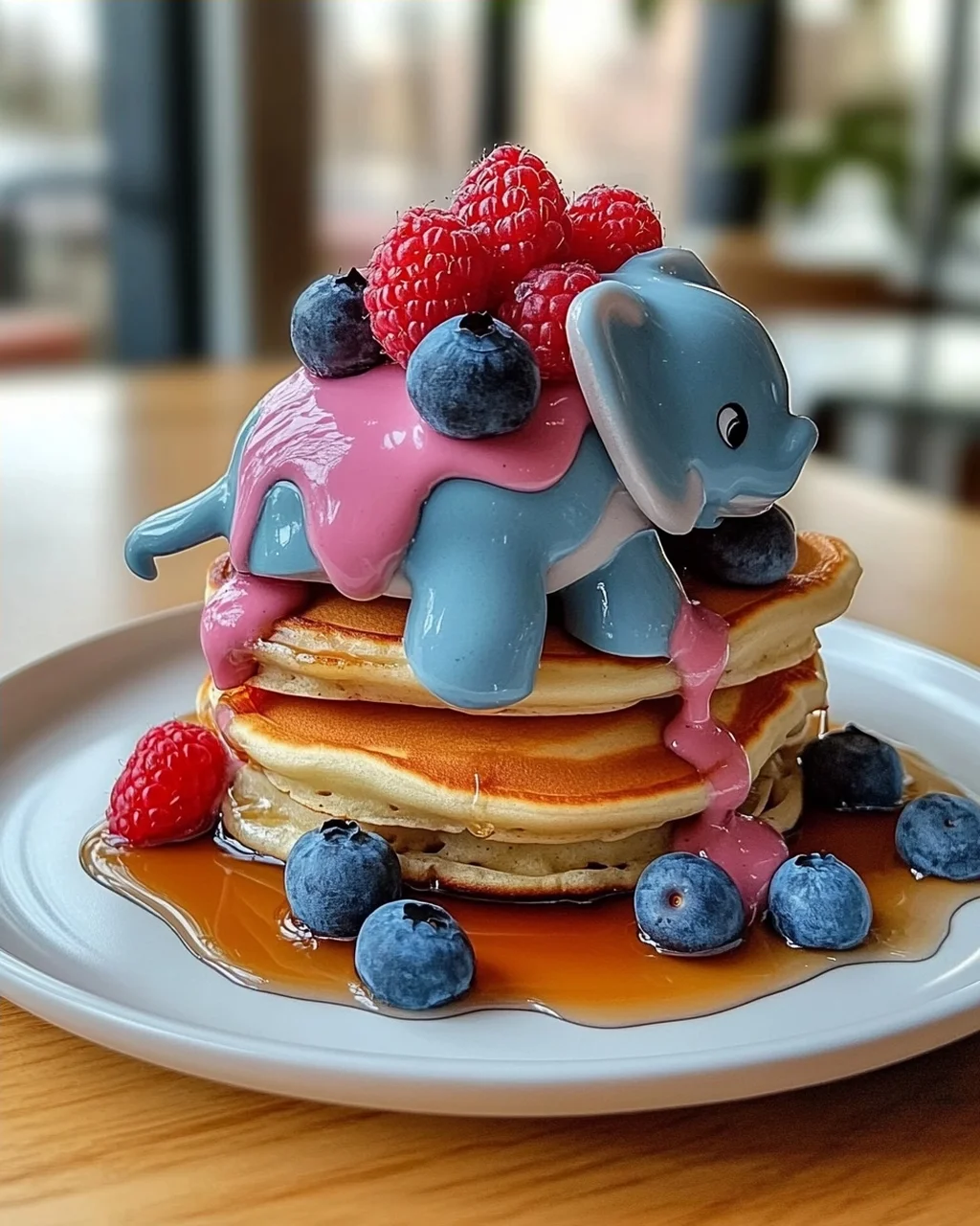 Dumbo fliegende Elefanten-Pfannkuchen für fröhliche Frühstücke
