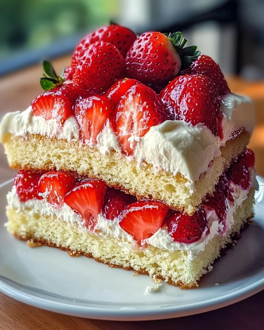 Erdbeerkuchen mit Schmand-Vanillecreme
