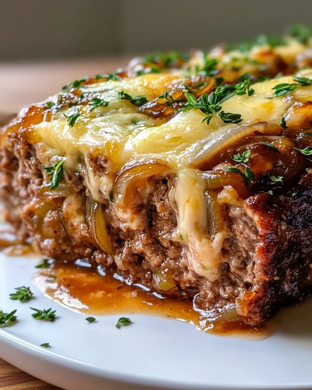 Französischer Zwiebel Hackbraten: So lecker, einfach & genial!