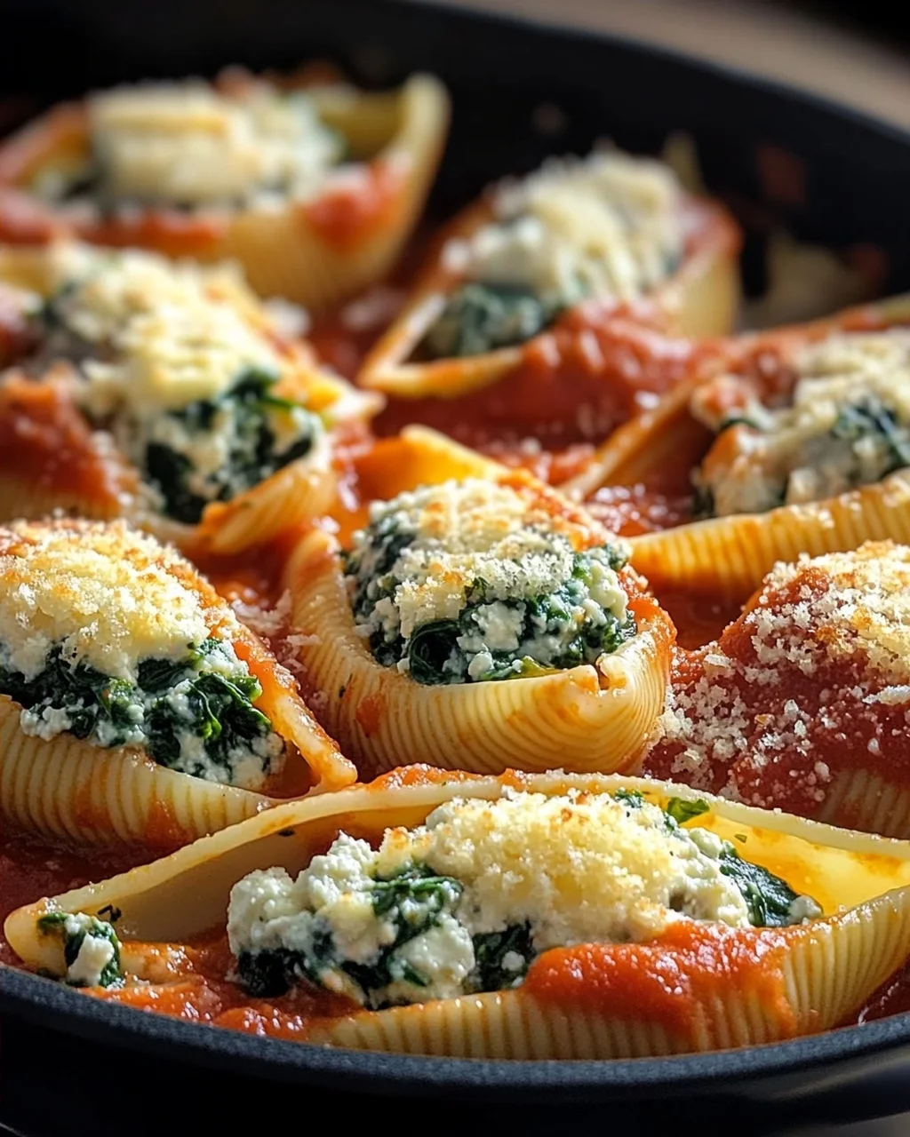 Gefüllte Muschelnudeln mit Ricotta und Spinat – Ein Genuss!