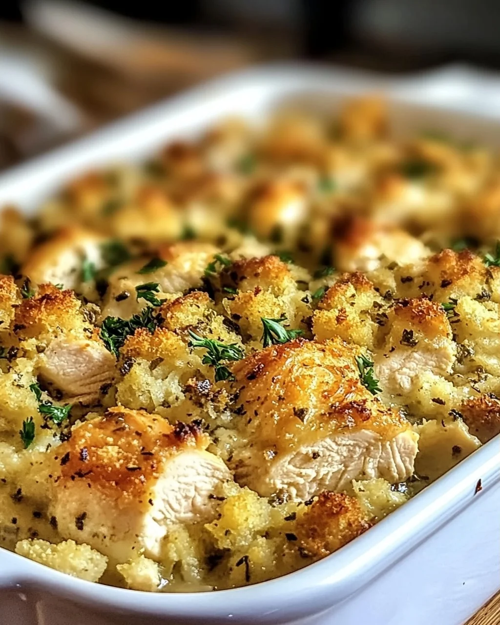 Hähnchen und Füllung Auflauf schnell gemacht