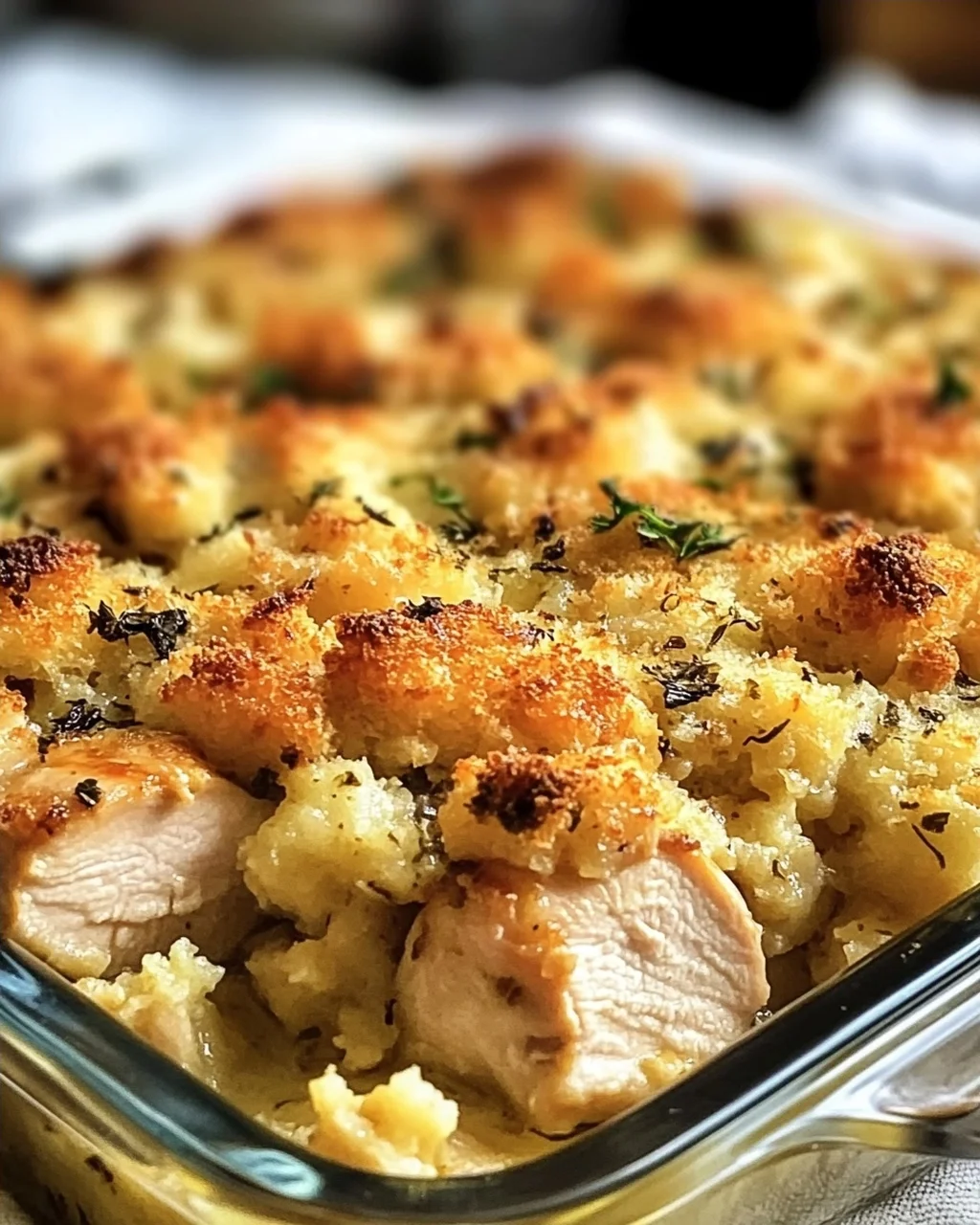 Hähnchen und Füllung Auflauf schnell gemacht