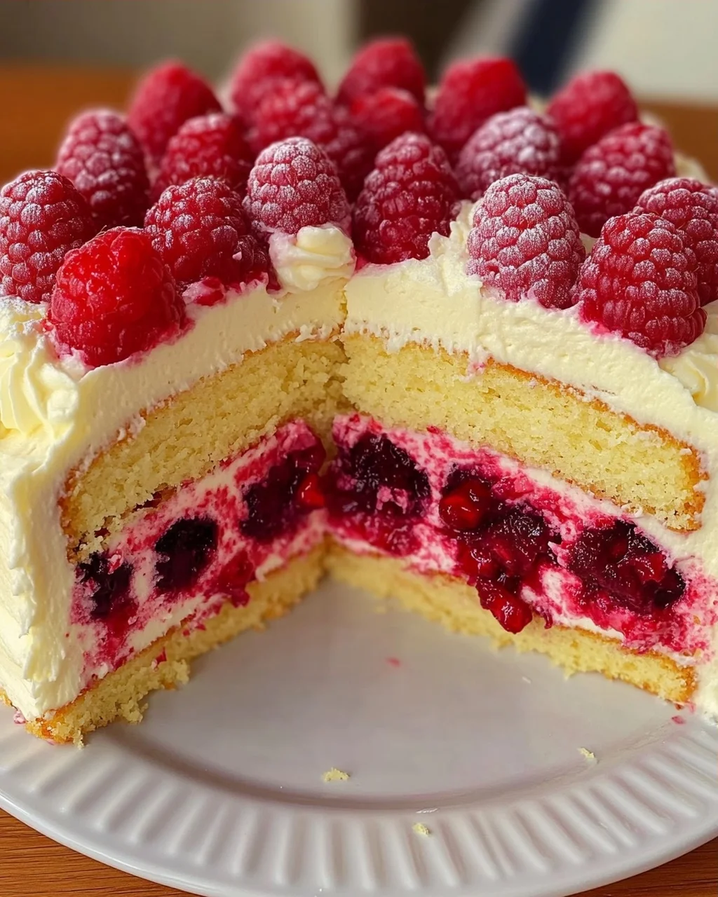 Himbeertorte mit Paradiescreme