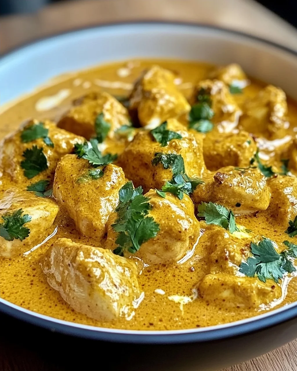Hühnchen Korma mit Fladenbrot oder Reis zaubern