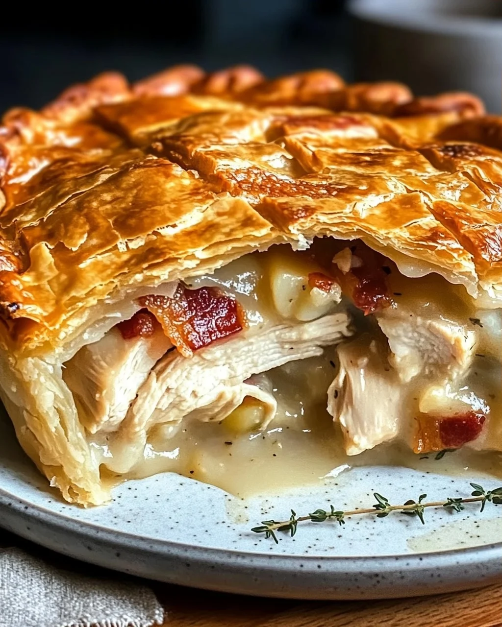 Hühnchen und Speck Pie für dein Wohlfühlessen