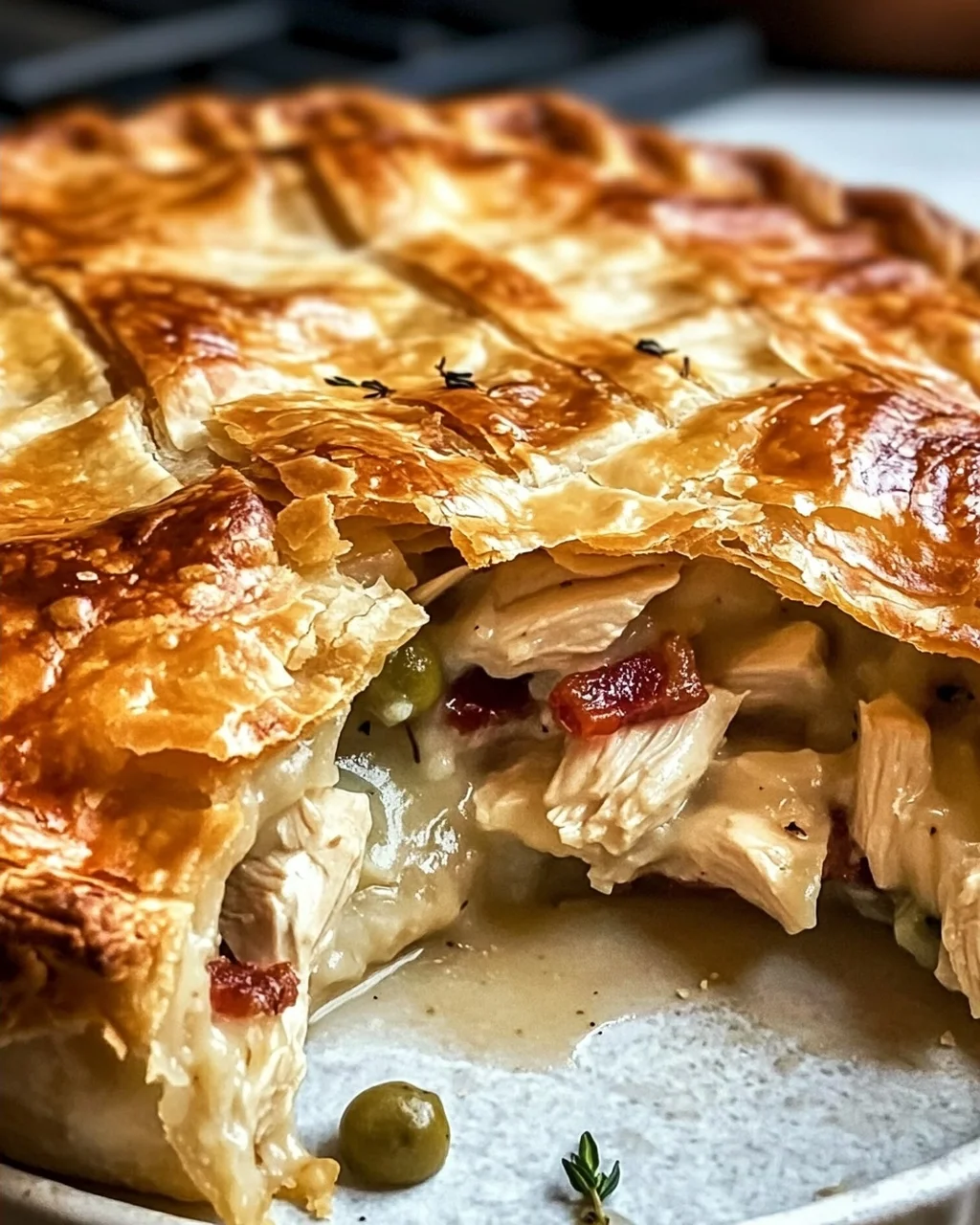 Hühnchen und Speck Pie für dein Wohlfühlessen