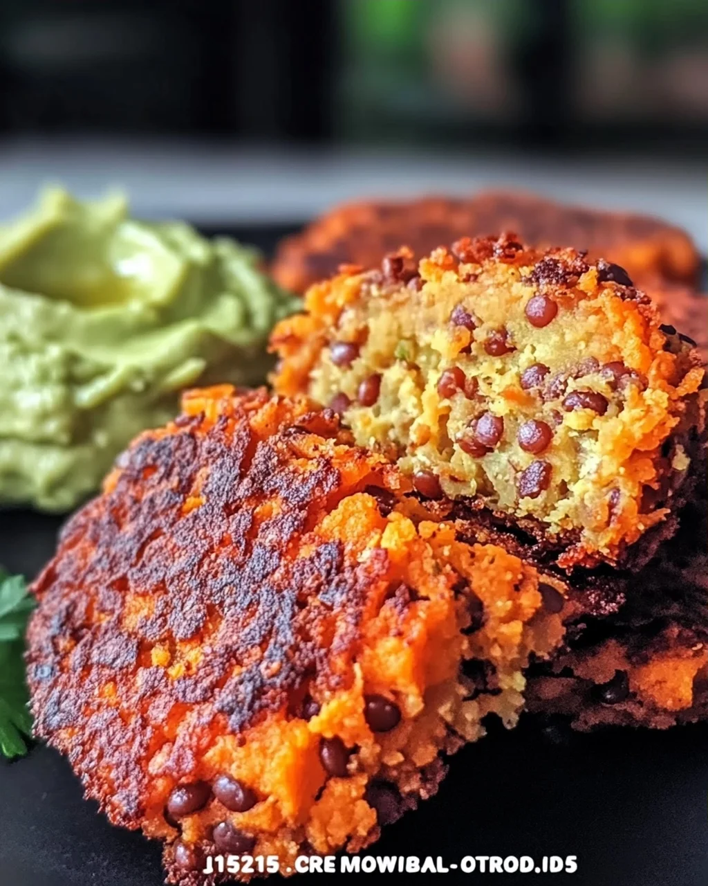Knusprige Süßkartoffel- und rote Linsen-Patties