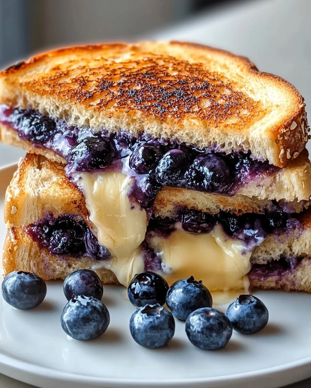 Knuspriger Blaubeer Grilled Cheese: Der süß-salzige Hit!