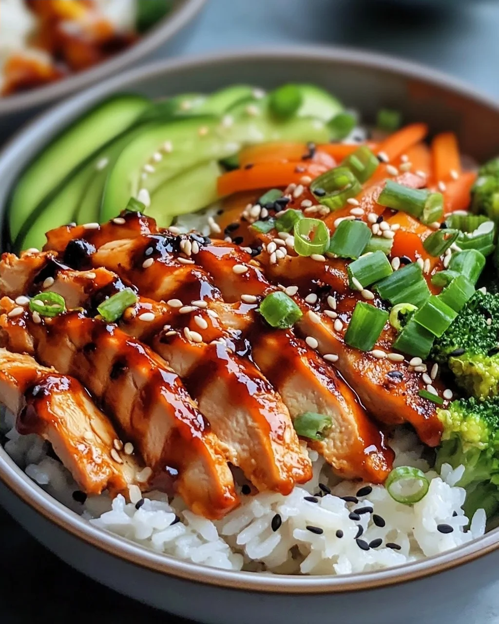 Korean BBQ Hähnchen-Bowls mit Gochujang Cream Sauce
