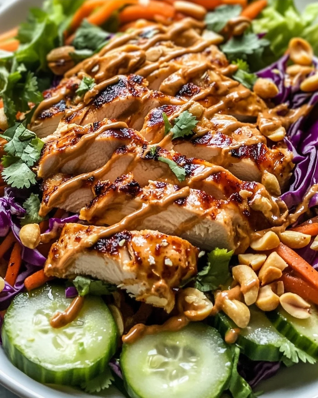 Köstlicher Thai Erdnuss Hähnchen Salat Rezept – Schnell & Lecker!