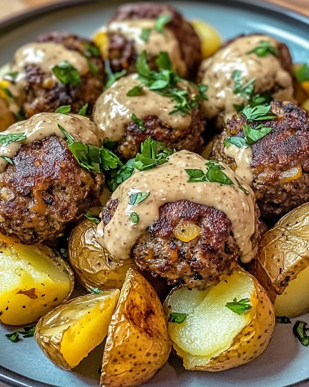 Mundwässernde Tahini-Kofta aus dem Ofen