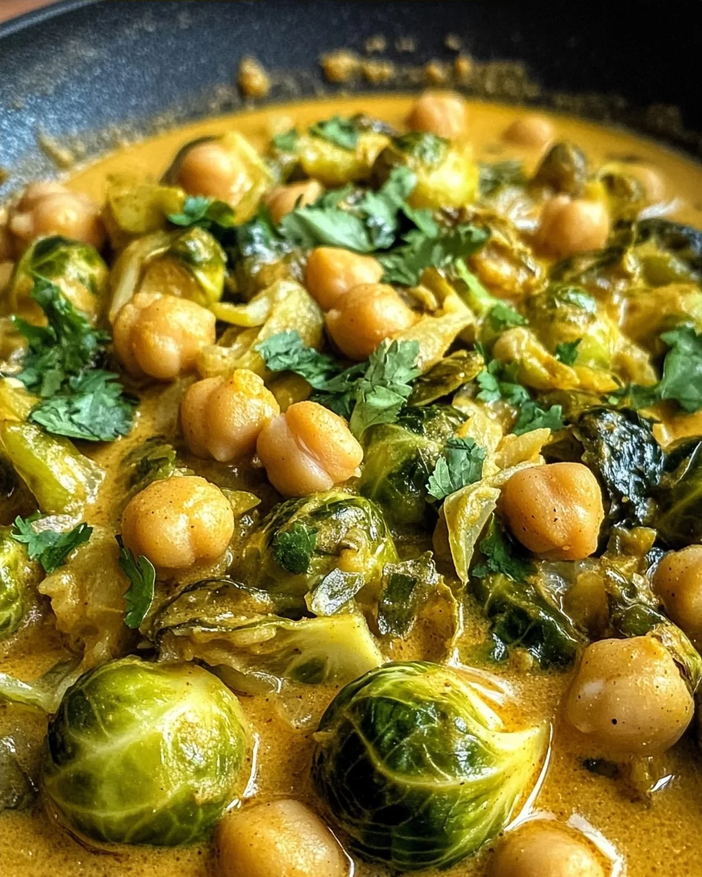 Rosenkohl-Curry mit Kichererbsen