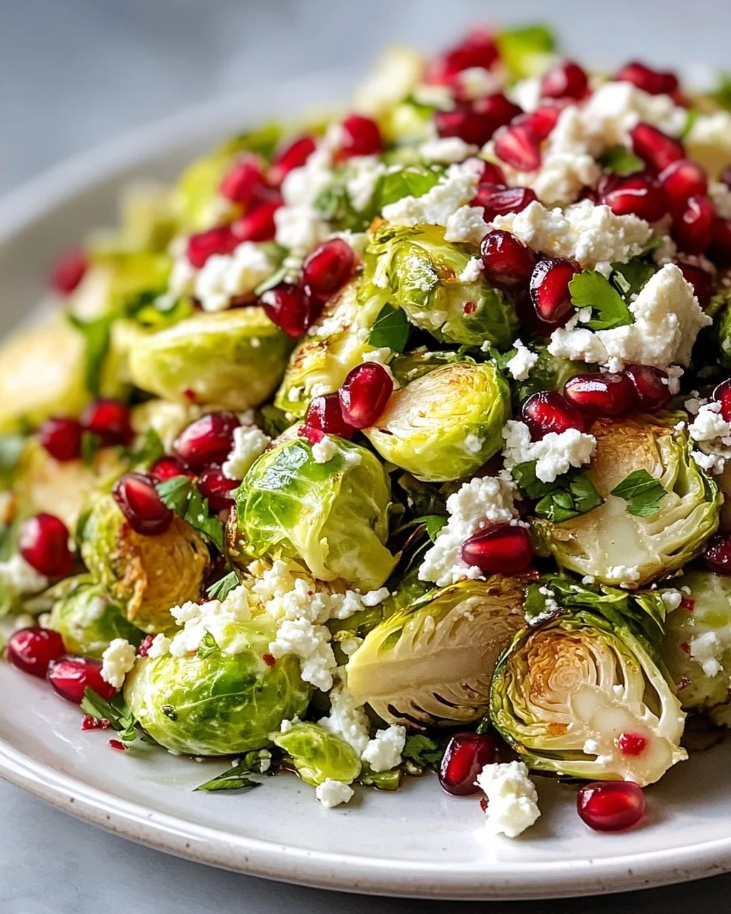 Rosenkohl Salat mit Granatapfel & Feta: Frisch & Lecker!