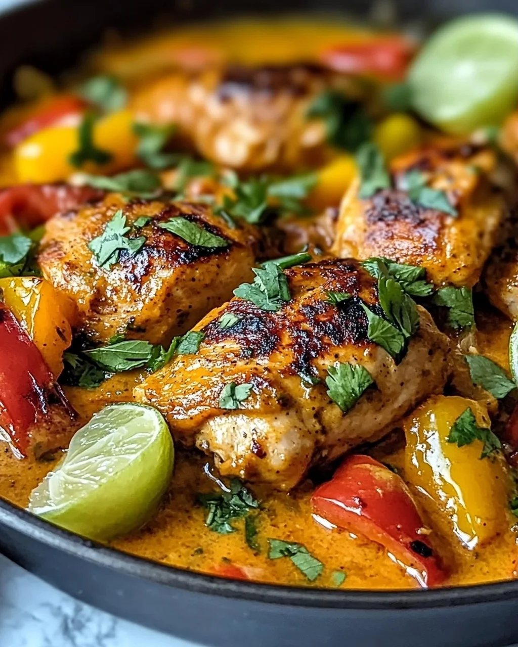 Scharfes brasilianisches Kokosnuss-Hühnchen genießen
