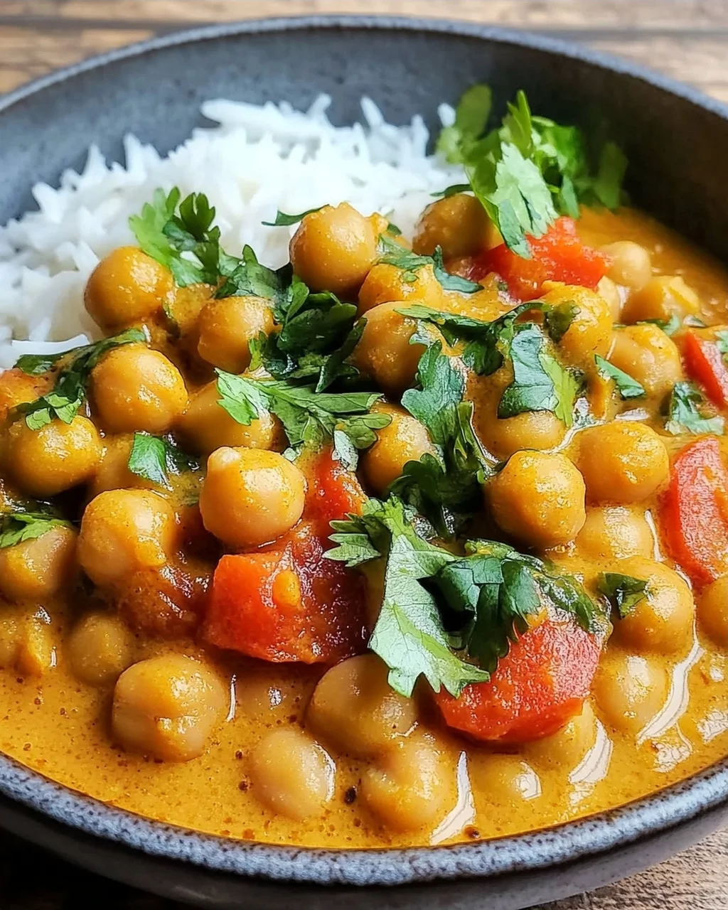 Schnelles Kichererbsen-Curry mit Kokosmilch