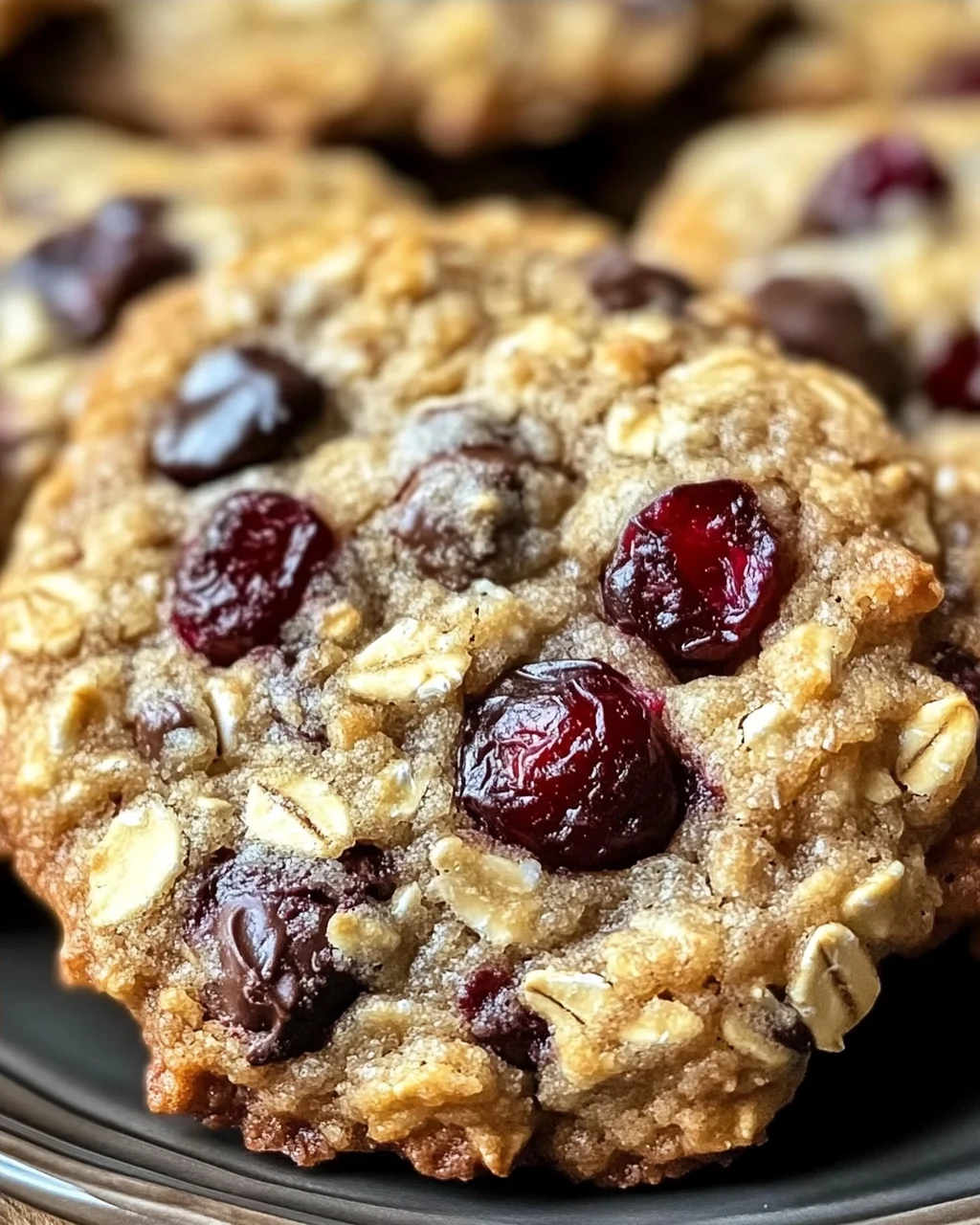 Schokoladen-Cranberry-Haferkekse für Naschkatzen