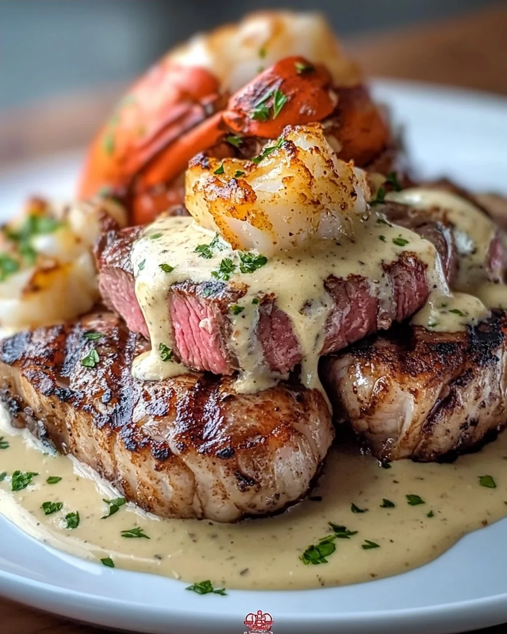 Surf & Turf mit cremiger Knoblauchsauce: Exklusiver Genuss