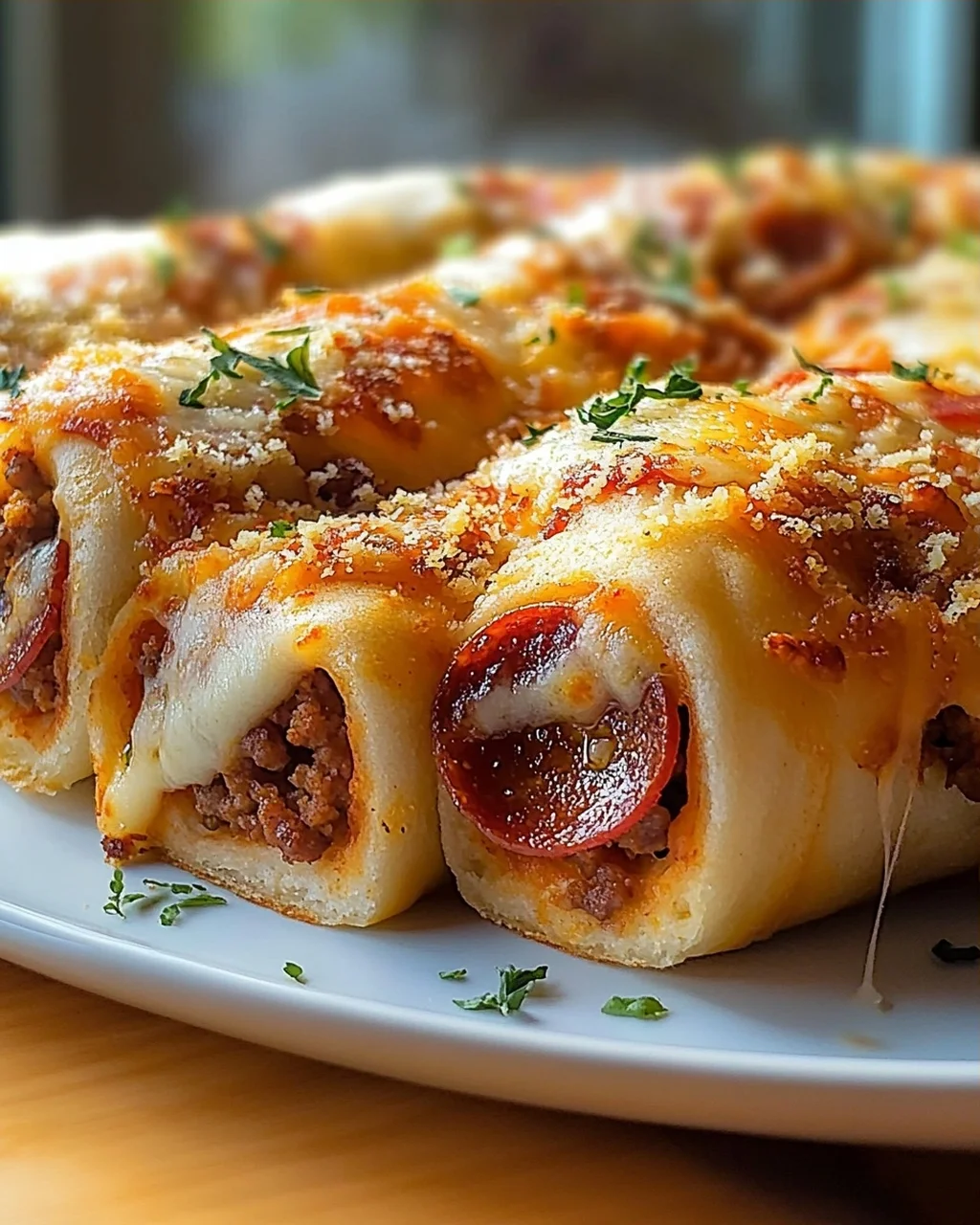 Unwiderstehliche High Protein Rind-Peperoni Pizzarollen