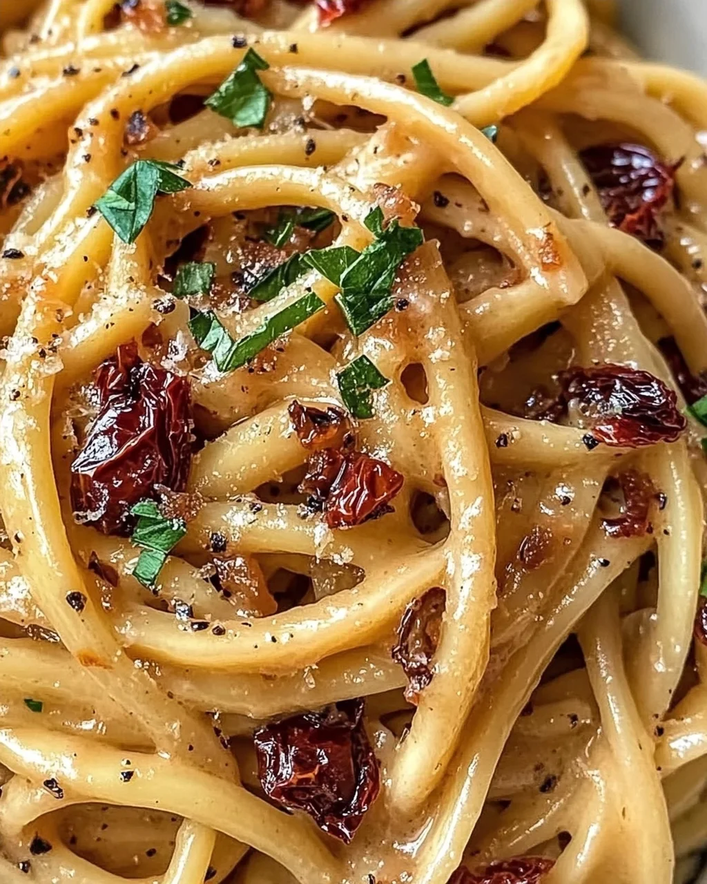 Veganisierte karamellisierte Zwiebel Pasta für Genießer