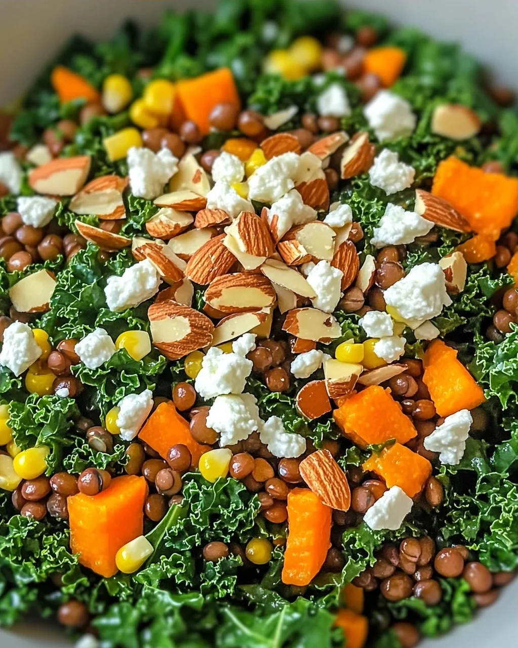Warmer Grünkohlsalat mit Linsen für schnelles Wohlfühlen