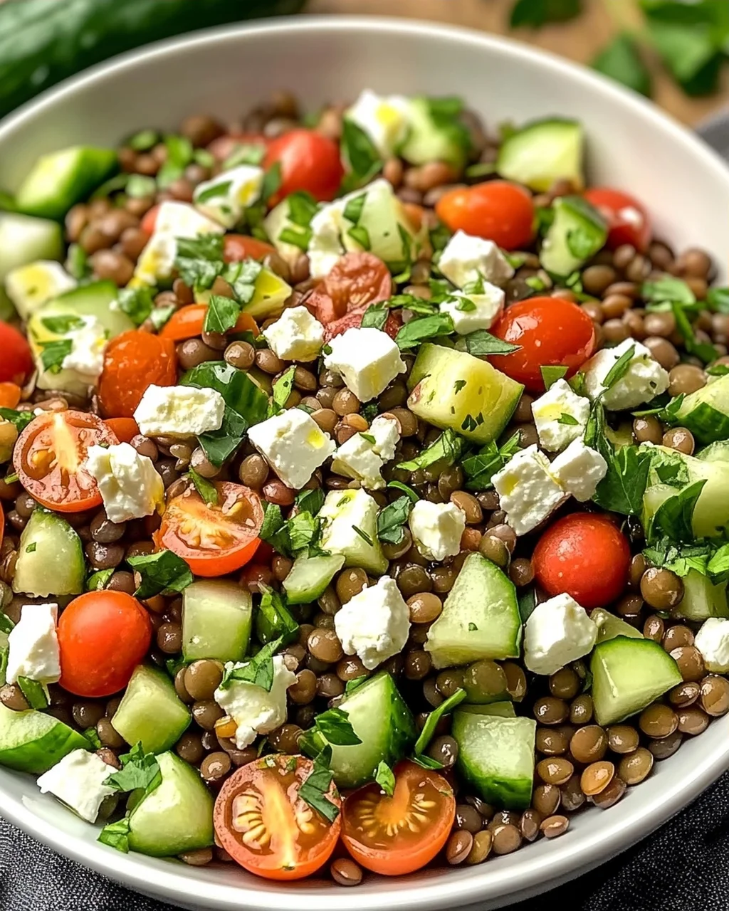 Zitronige Libanesische Linsensalat für gesunde Genießer
